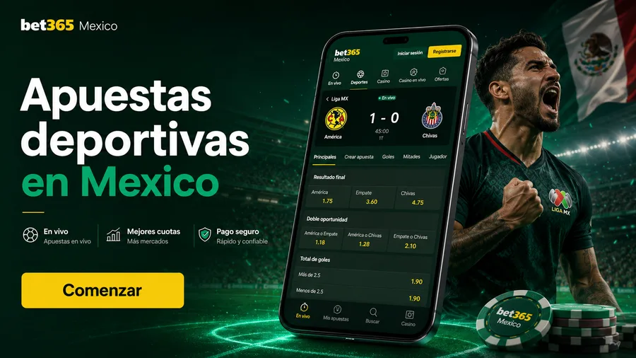 Apuestas deportivas bet365 México: Liga MX, live streaming y Mundial 2026